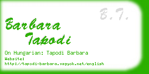 barbara tapodi business card